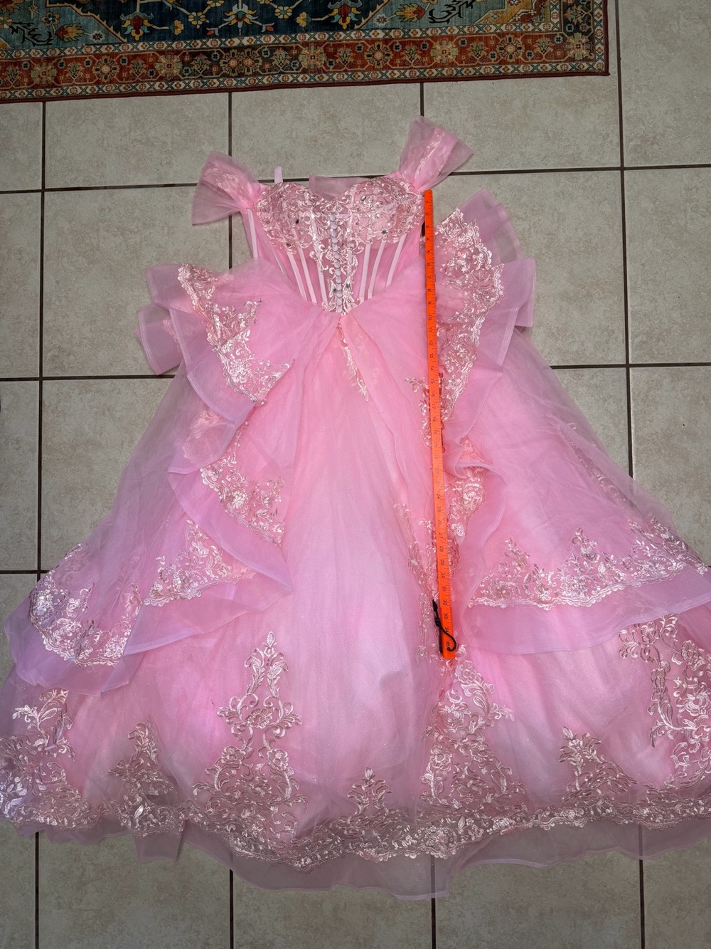 Pink Princess Ball Gown Quince Prom Cosplay Corset Dress Size 6 NWOT - Picture 11 of 16